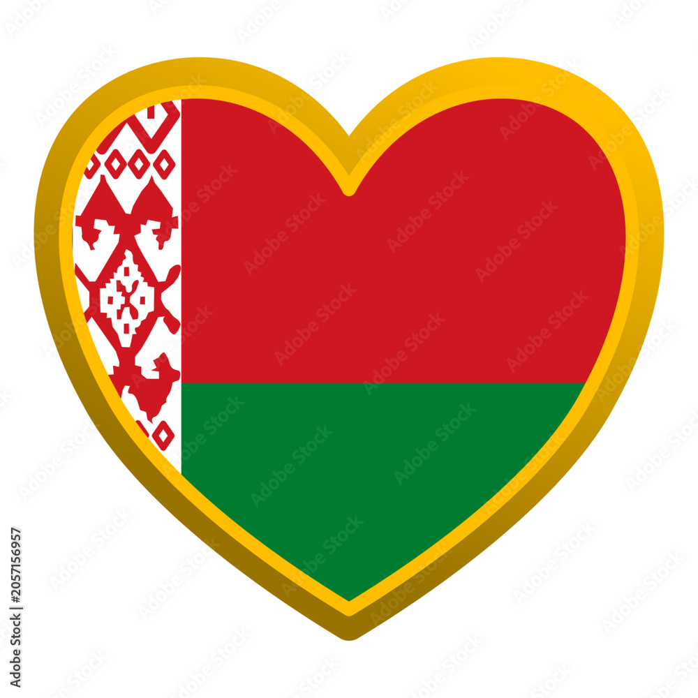 Fototapeta premium Belarus Heart with flag design