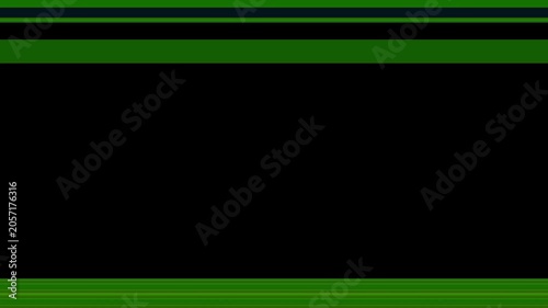 Digital signal noise block patterns in colorful rectangular shapes and horizontal lines on a monochromatic black background. Suitable for electronic backgrounds or techthemed designs.