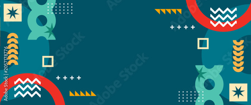 Abstract flat geometric design suitable for backgrounds, flyers, posters, banners, etc.