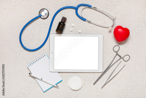 Medical tablet mockup with ...
