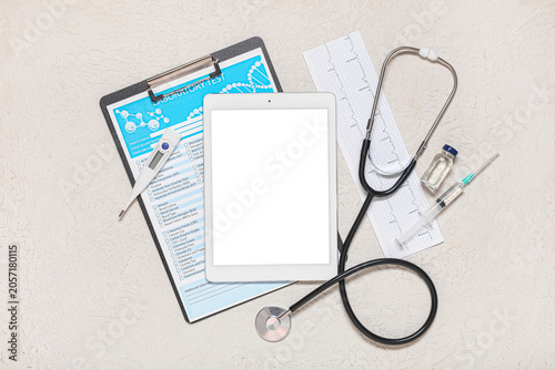 Medical tablet mockup with ...