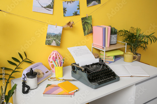 Creative writers desk with ...