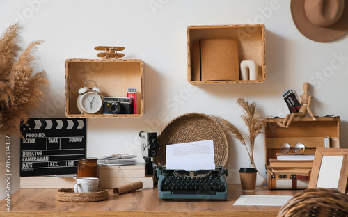 Creative writers desk with ...