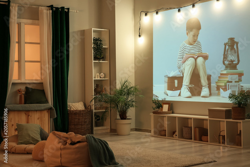 Cozy home interior with pro...