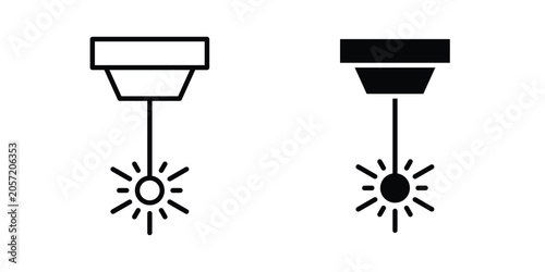 Принти на полотні Laser beam icon. Symbols for Graphic Designs