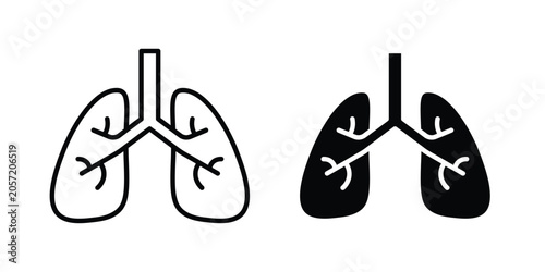 Bild auf Leinwand Lungs icon. Symbols for Graphic Designs