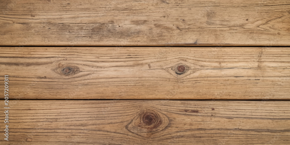 Fototapeta premium Old brown wooden plank texture background with natural wood grain pattern
