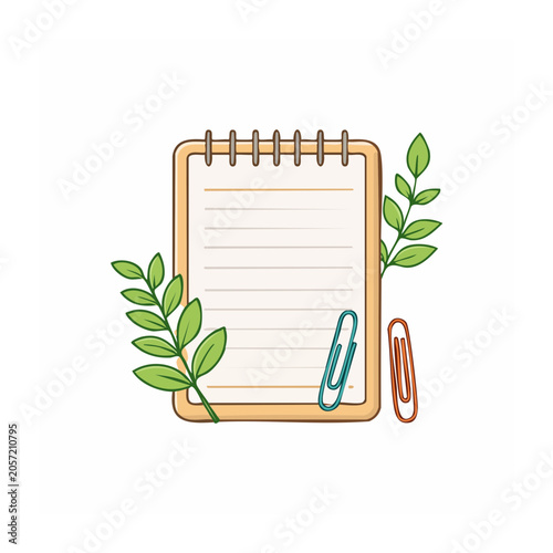 Flat design potted plant with watering can