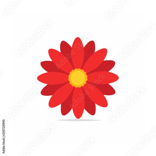 Red poppy flower vector illustration