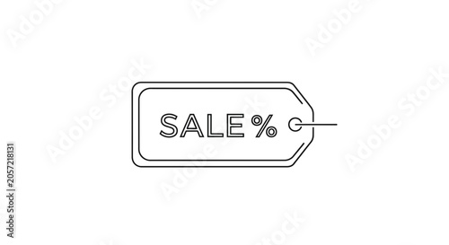 Sale Tag Icon, Percentage Sign, Discount Offer, Retail Marketing Concept