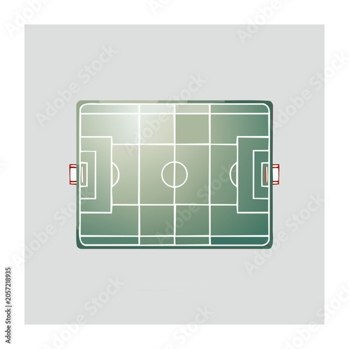 Top-down illustration of a soccer field