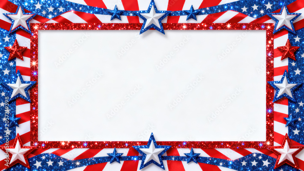 Obraz premium Decorative American flag frame