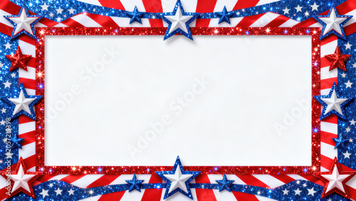 Decorative American flag frame
