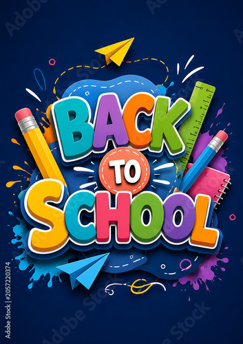Back to school colorful celebration vector and Back to School 2026, Back to School Poster Design 2026, School Admission