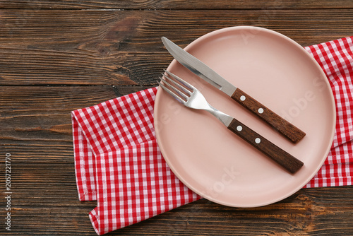 Table setting with plate, c...