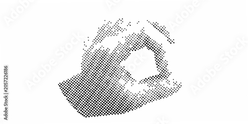 Tableau sur toile Hand Silhouette Making Ok Gesture On White Background