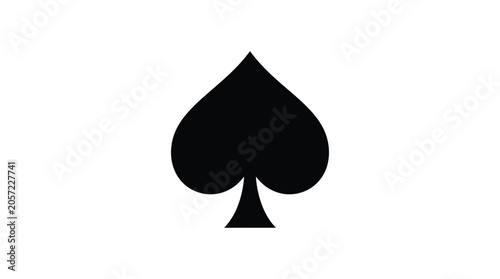Black spade card suit silhouette suits cards