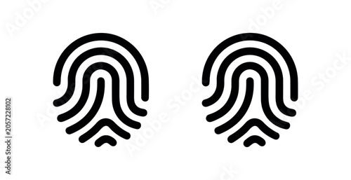 Obraz na plátne Fingerprint icon set