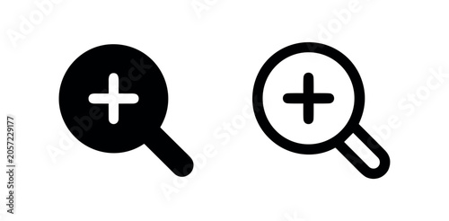Εκτύπωση καμβά Zoom in icon symbol for magnifying, enhancing, or enlarging content in digital interfaces