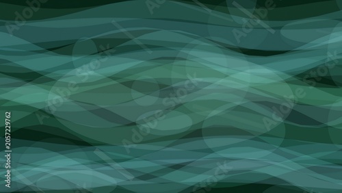 Slika na platnu Abstract green geometric pattern background with overlapping shapes and lines