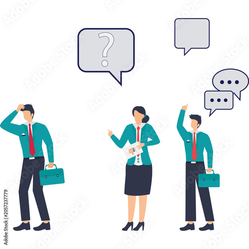 Konstfotografi Flat illustration of business people gossip behind colleagues in office spreadin