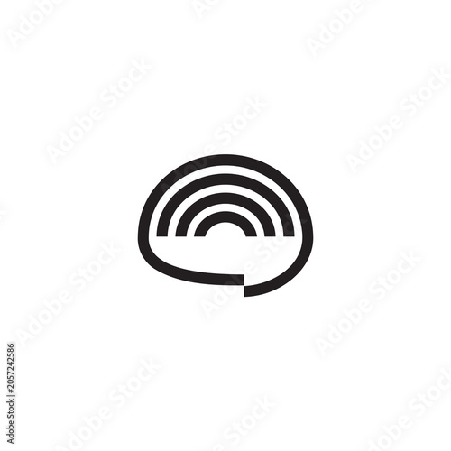 brain tech logo icon design with creative connect dot symbol. brain connection logo vector icon. digital brain. brain hub logo design.