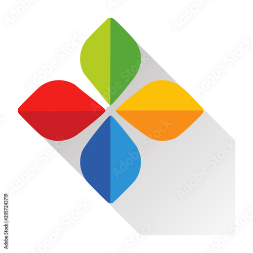 Flat design color wheel vector