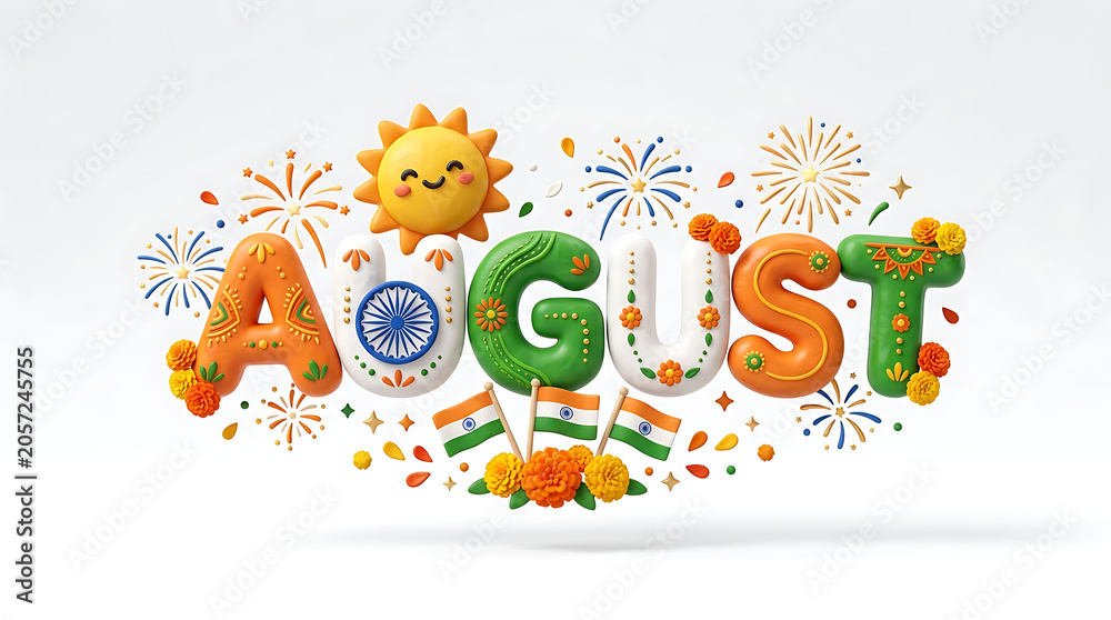 Fototapeta premium Festive celebration theme with colorful decorations and cheerful symbols representing India and the arrival of spring or a