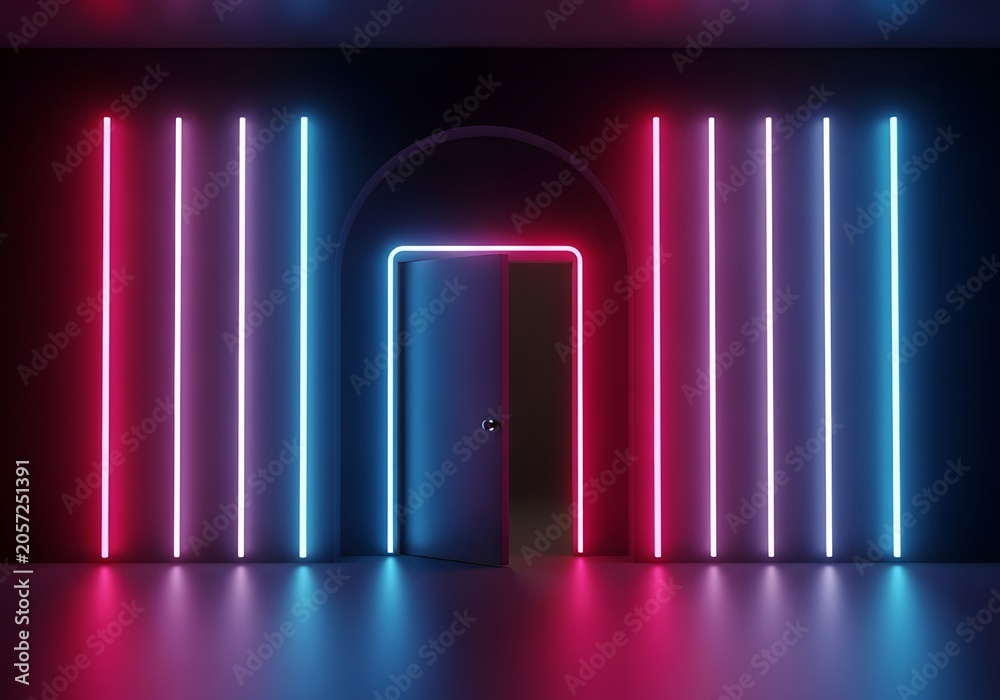 Fototapeta premium Abstract background with red curtains