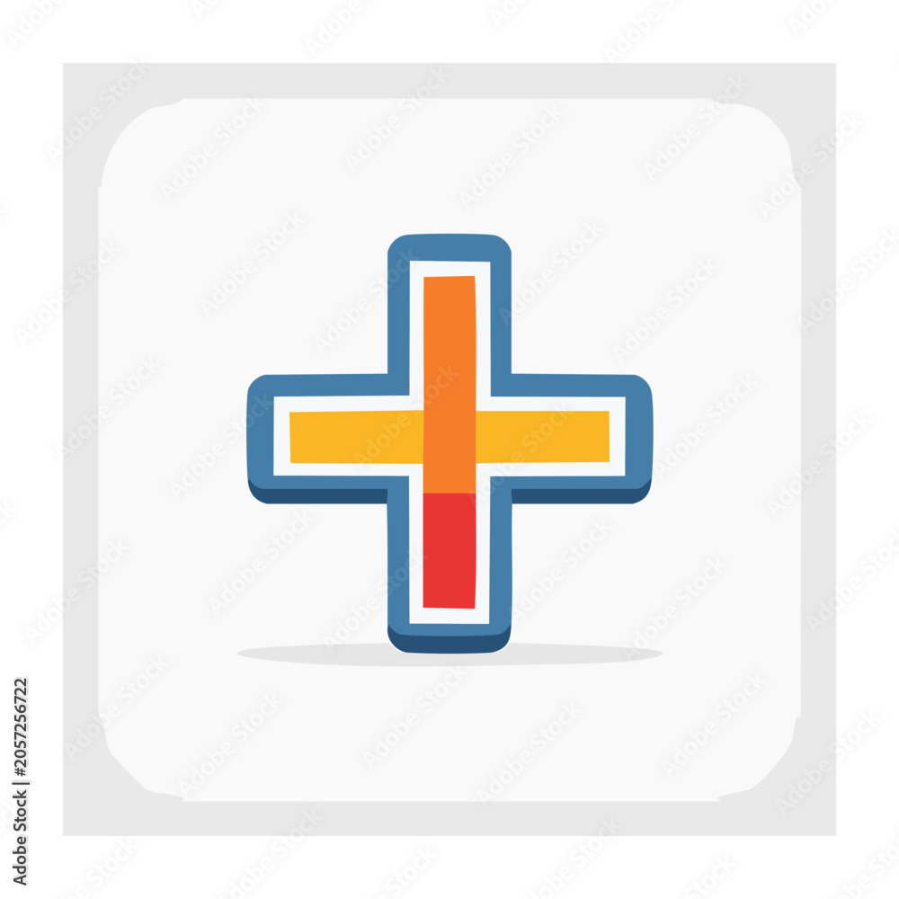 Fototapeta premium Flat design first aid kit icon