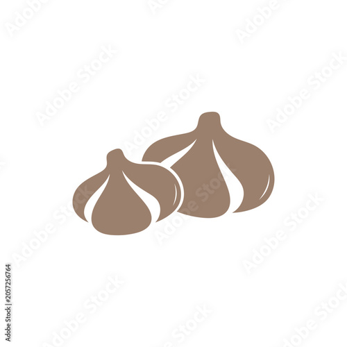 onion garlic logo icon symbol design vector illustration