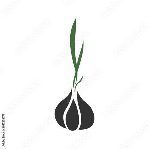 onion garlic logo icon symbol design vector illustration