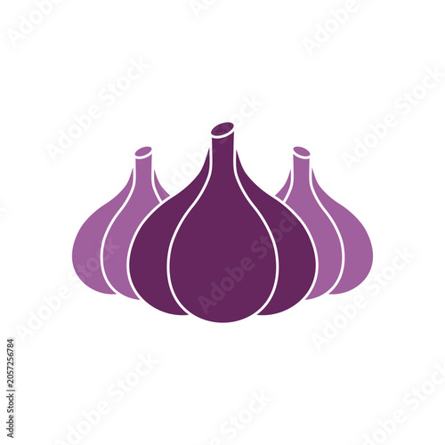 onion garlic logo icon symbol design vector illustration