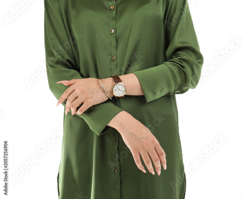 Stylish young woman with wr...