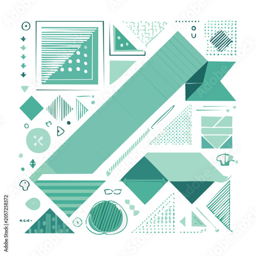 Flat design data visualization infographic vector