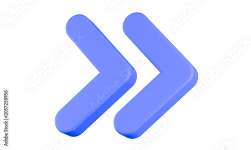 arrow fast icon 3d render 