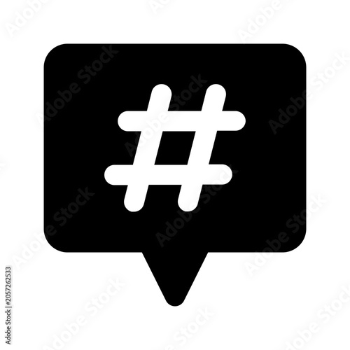 hashtag glyph icon