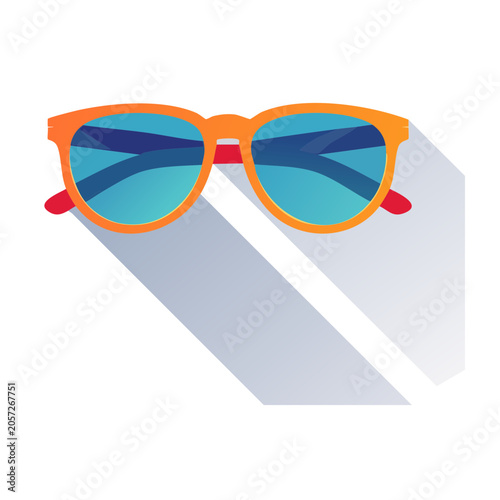 Flat design 3D render of orange spectacles
