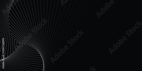 Canvastavla Abstract Triangular Wireframe Tunnel Background with Geometric Perspective on Bl