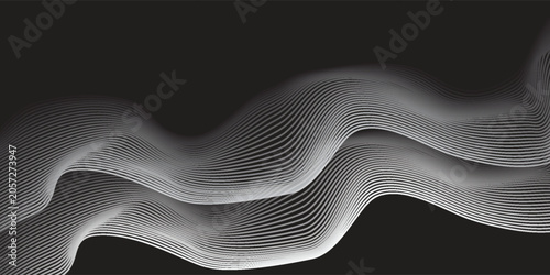 Fotografía abstract image of creative glittering gold wave curvy line design elements withe