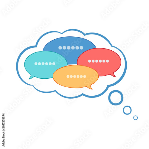 Flat weather cloud icon set with sun rain snow lightning
