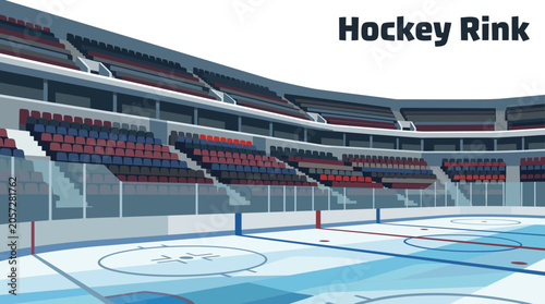 Photography professional ice hockey rink arena environment with competition ground winter sp