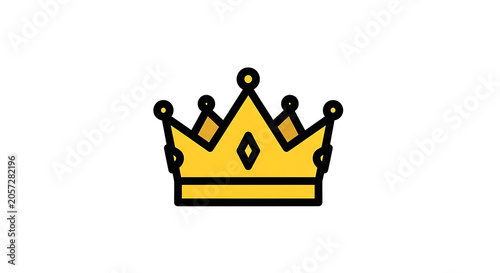 Golden crown icon royalty symbol luxury