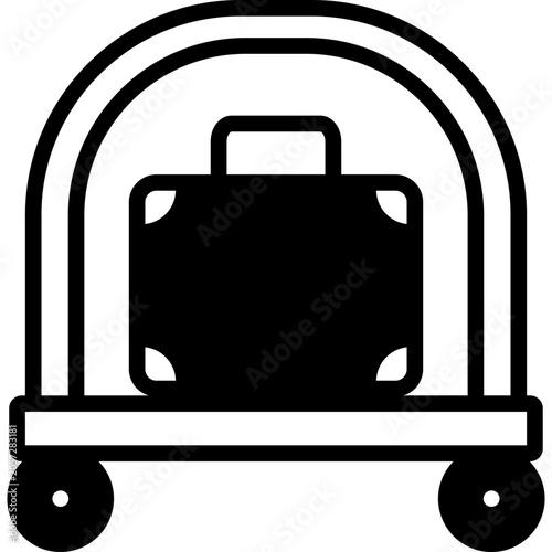 Foto bellhop icon illustration design with glyph