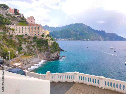 Canvas Print Atrani - Amalfi coast - Lido di Ravello beach