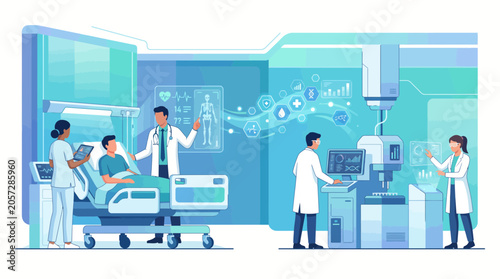 Modern Healthcare Technology and Medical Team Collaboration