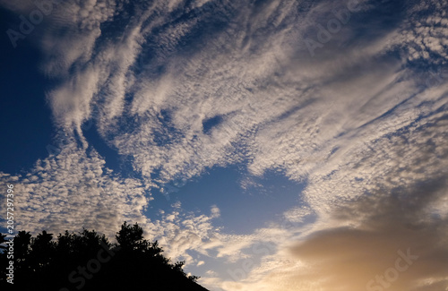 sunset in the sky