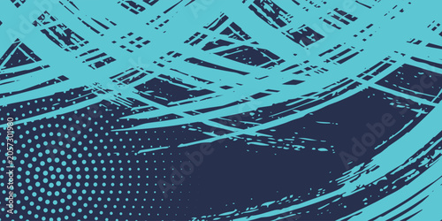 Abstract blue banner design vector, dynamic sporty horizontal background template for media promotion or web banner