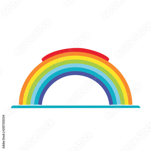 Rainbow arc vector illustration