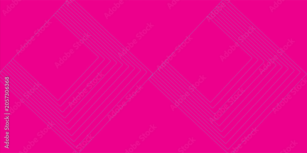 Fototapeta premium Abstract Fuchsia Pink Background with Cyan Concentric Diamond Patterns